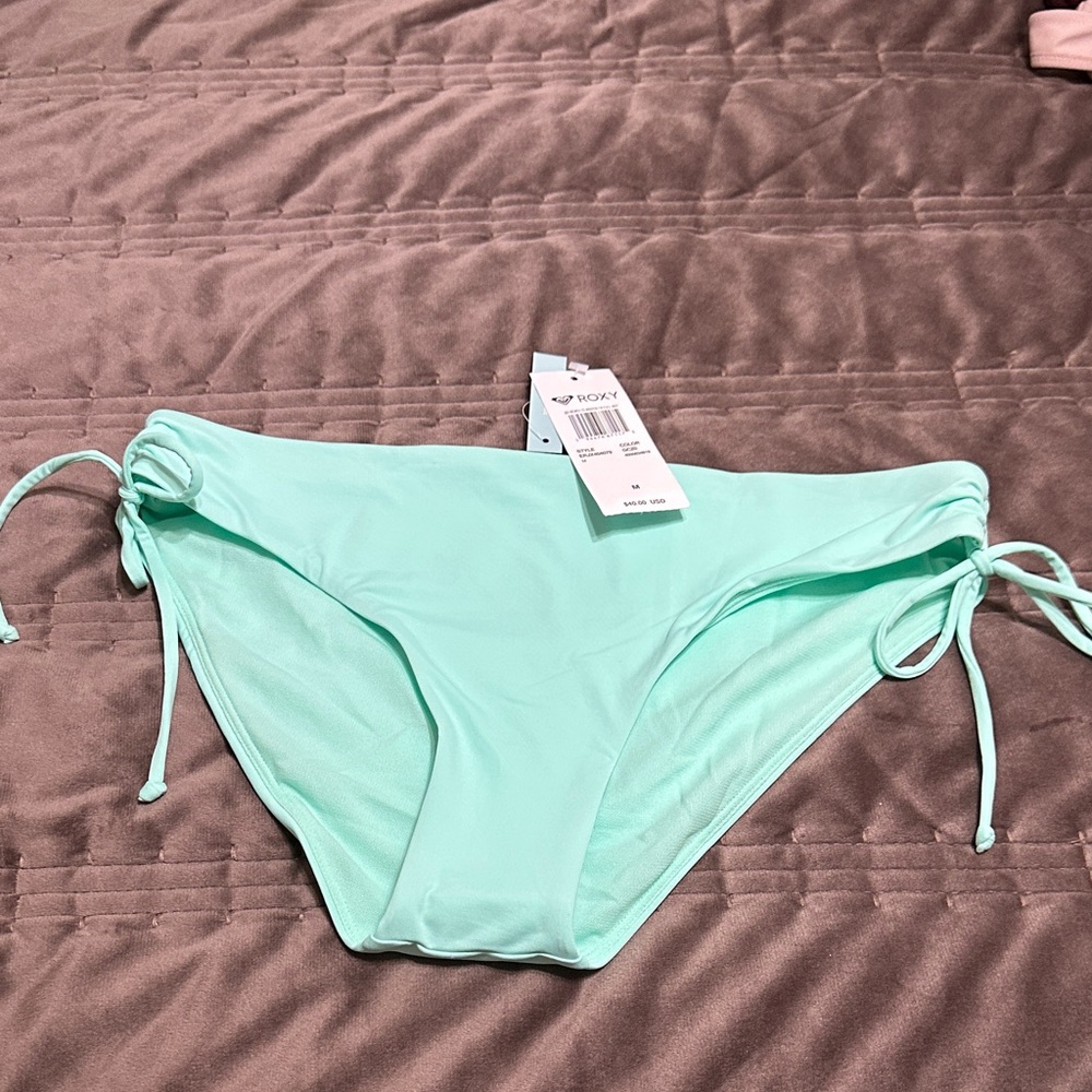 Roxy Light Green Bikini Bottom with Side Ties